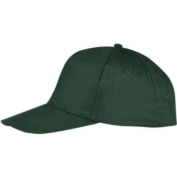 SOLS Unisex Buzz 5 Panel Baseball Cap / Forest Green - Picture 3 of 5